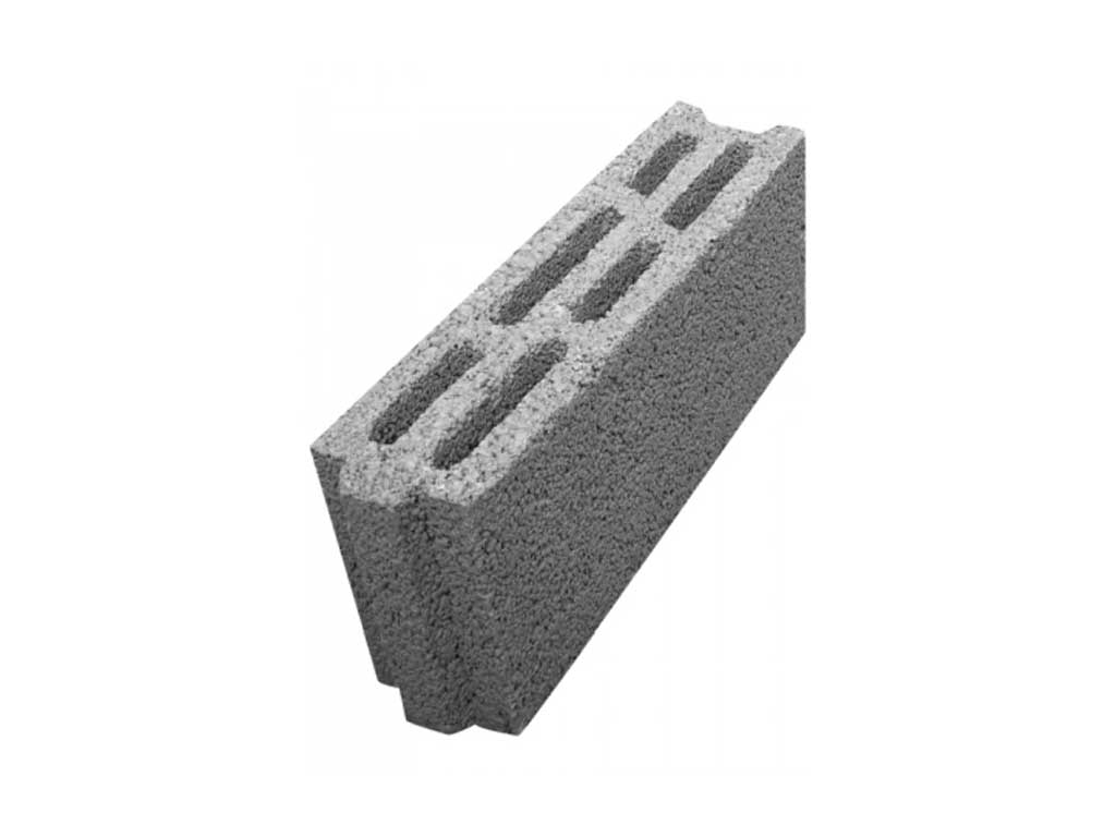 15 B İki Sıra Boşluklu Geçmeli Bims Blok 15x39x18,5
