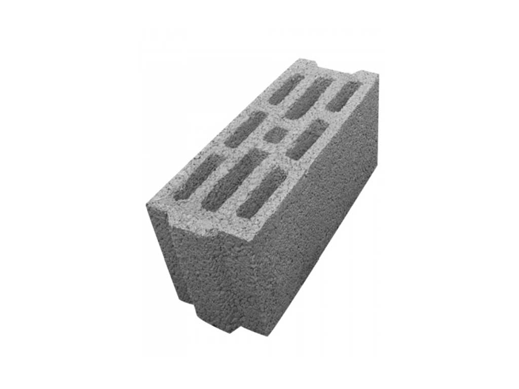 19 B Üç Sıra Boşluklu Geçmeli Bims Blok 19x39x18,5