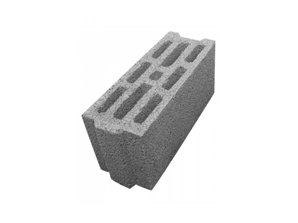 25 B Üç Sıra Boşluklu Geçmeli Bims Blok 25x39x18,5